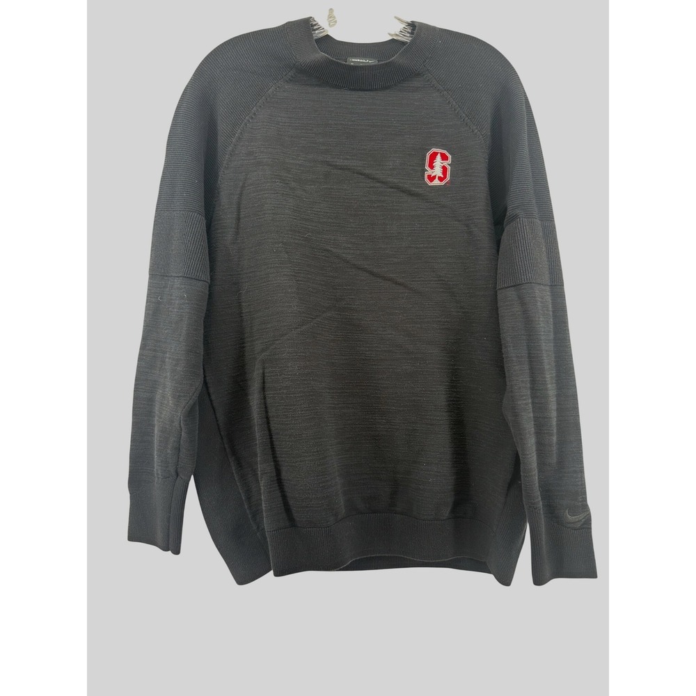 Nike Golf Tiger Woods Stanford University Sweater Mens Medium Black Pac-12 TW